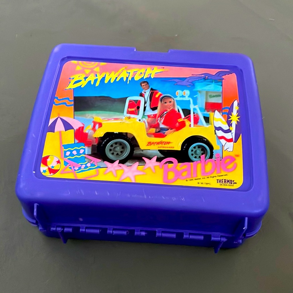 BAYWATCH  Barbie , VINTAGE   Thermos by MATTEL, Inc. lovely Lunch Box